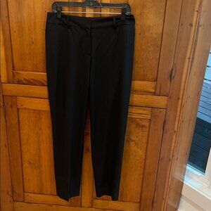 Lafayette 148 New York Black Straight Leg Wool Pants, Size 8